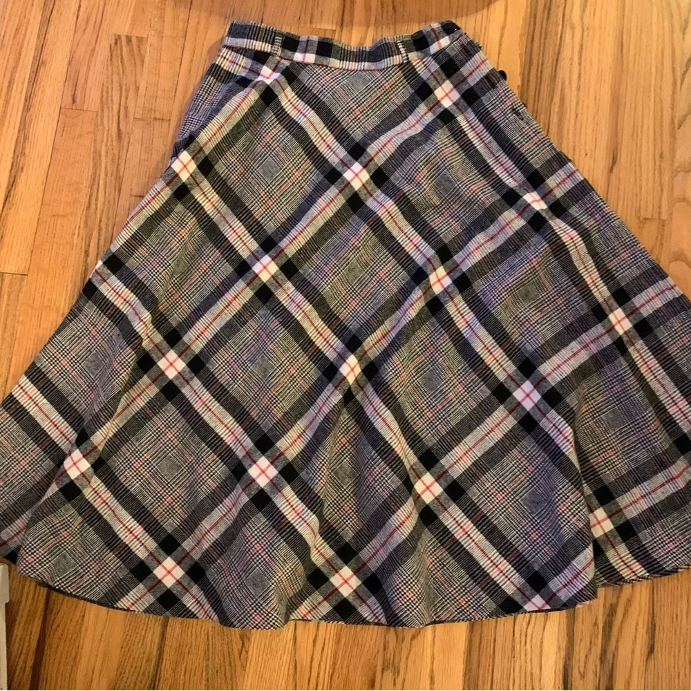 Plaid A-Line Skirt